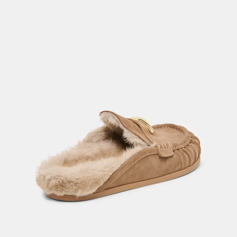 Jodero Plush Flats Mushroom Suede 5