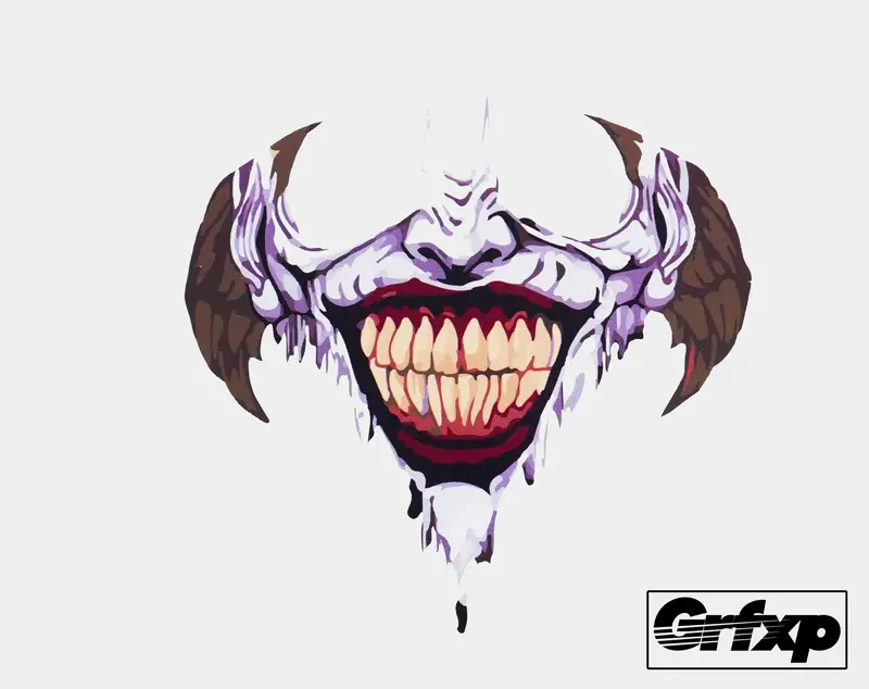 Joking Bat Logo Printed Sticker 1