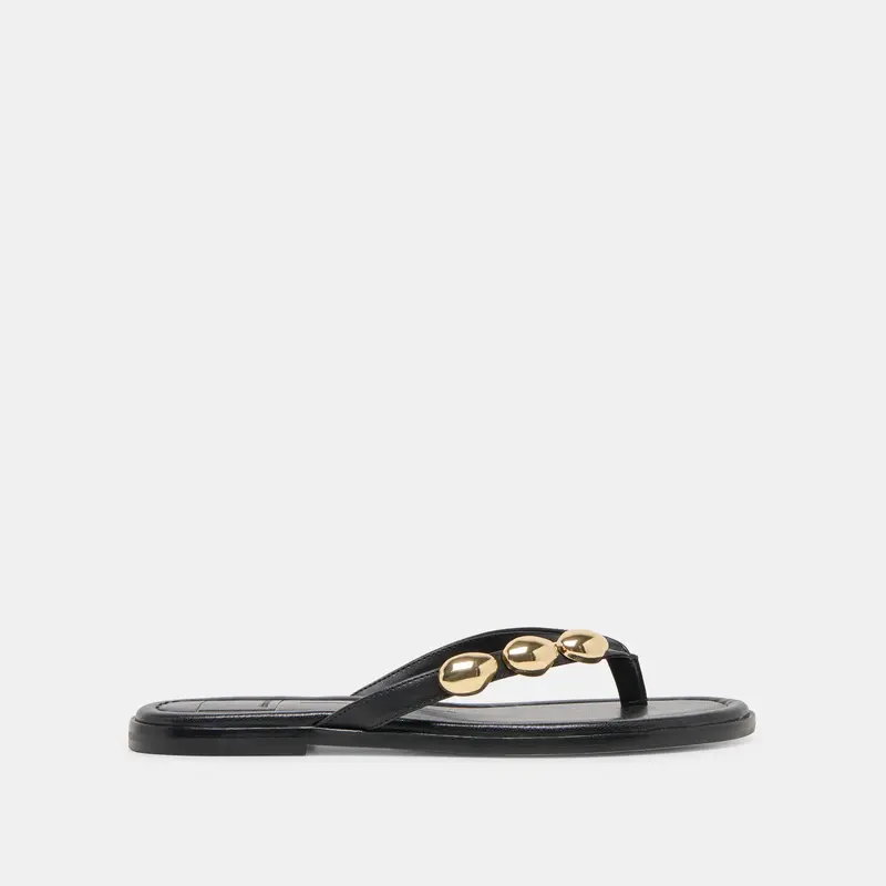 Juny Sandals Black Leather 1