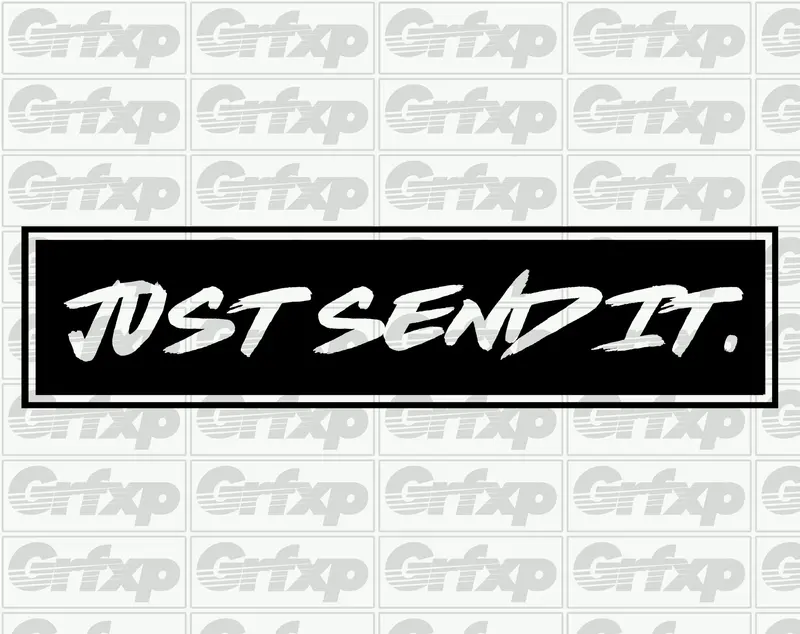 Just Send It Box Style Sticker 1