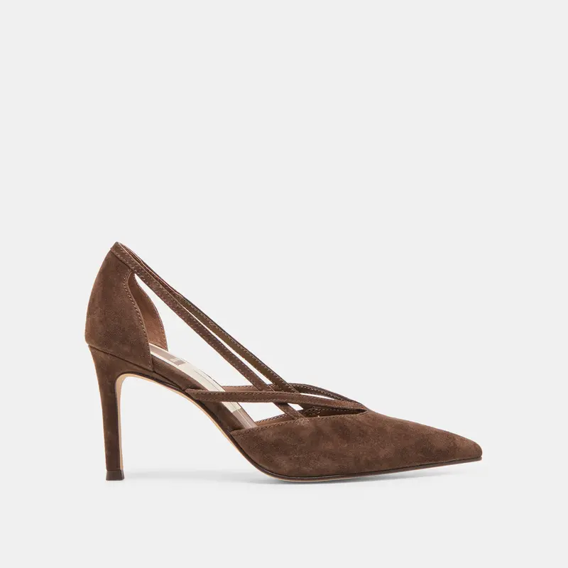 Kaine Heels Dk Brown Suede 1