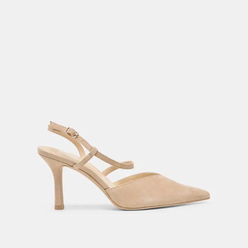 Kamra Heels Camel Suede 1