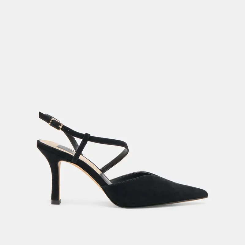 Kamra Heels Onyx Suede 1