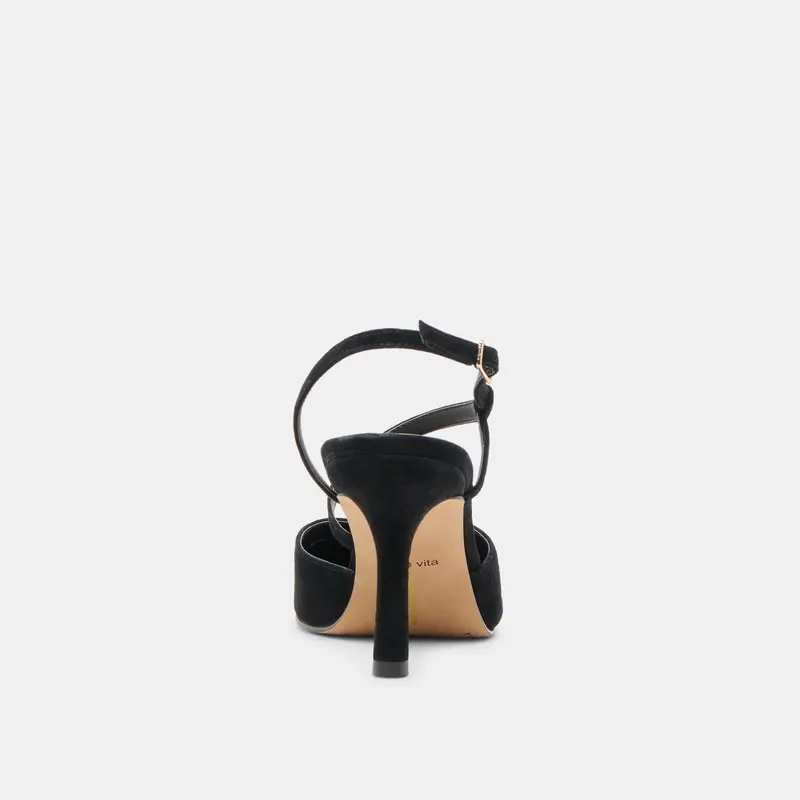 Kamra Heels Onyx Suede 10