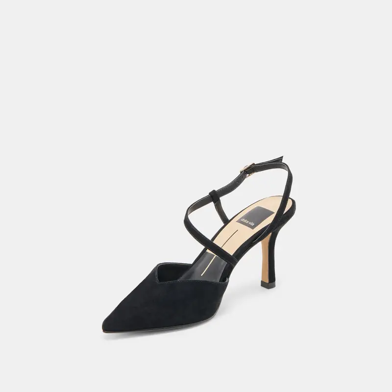 Kamra Heels Onyx Suede 6