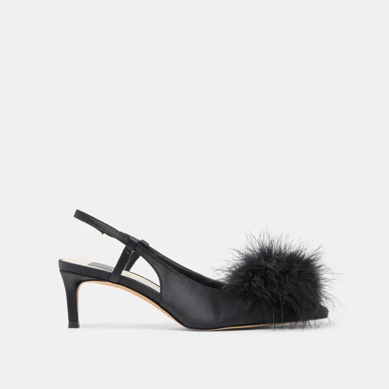 Kamy Heels Onyx Satin 1