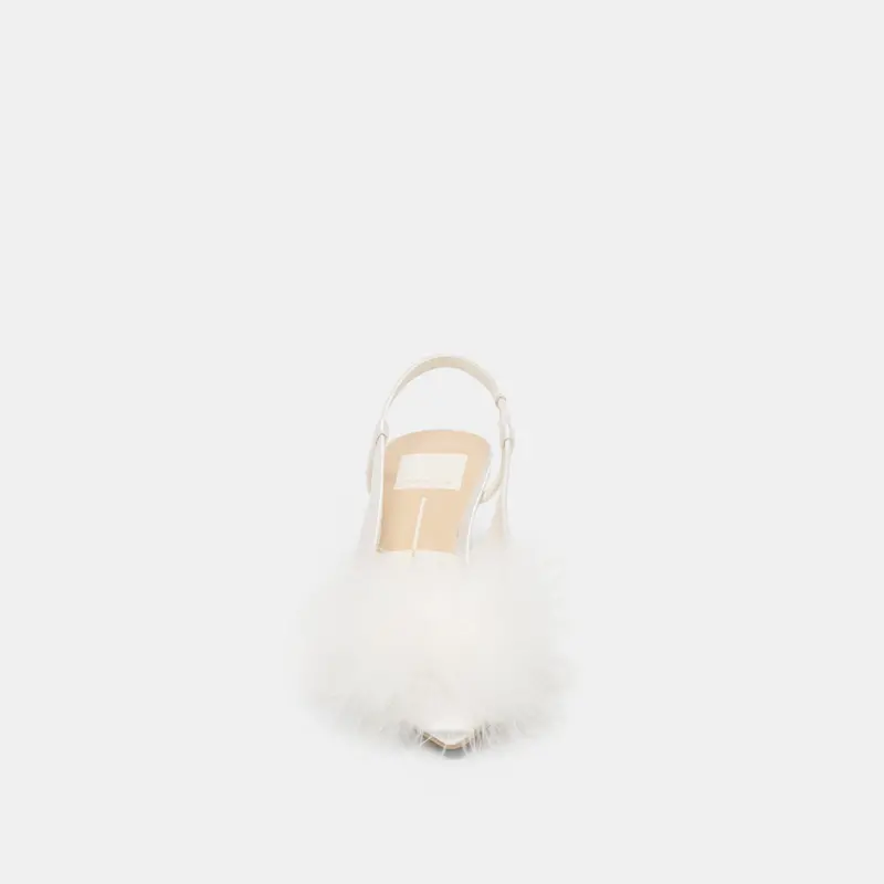 Kamy Heels True White Satin 11