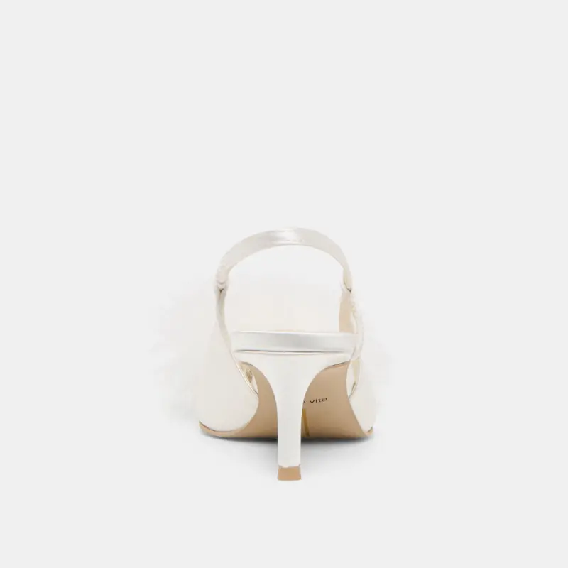 Kamy Heels True White Satin 12