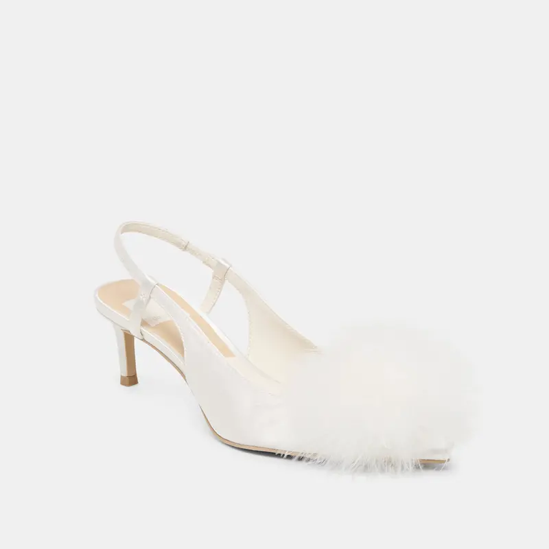 Kamy Heels True White Satin 3