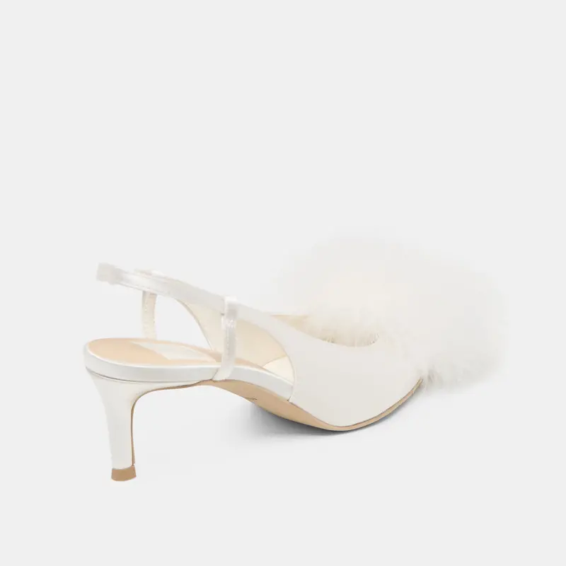 Kamy Heels True White Satin 5
