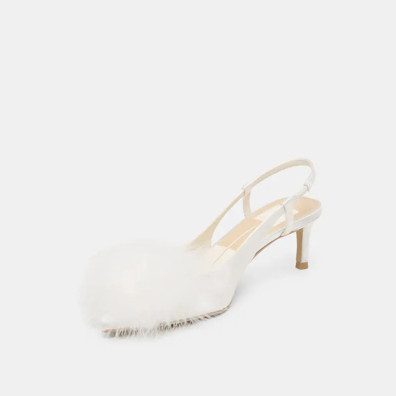 Kamy Heels True White Satin 7