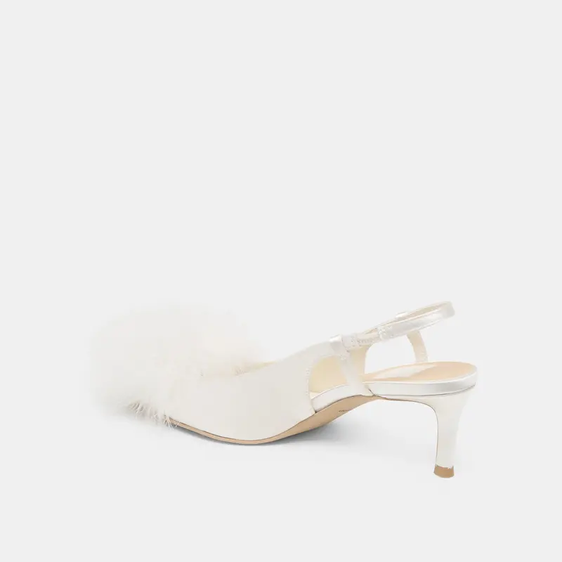 Kamy Heels True White Satin 9