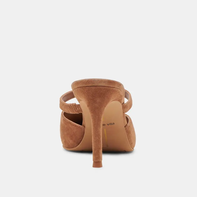 Kanika Heels Pecan Suede 7