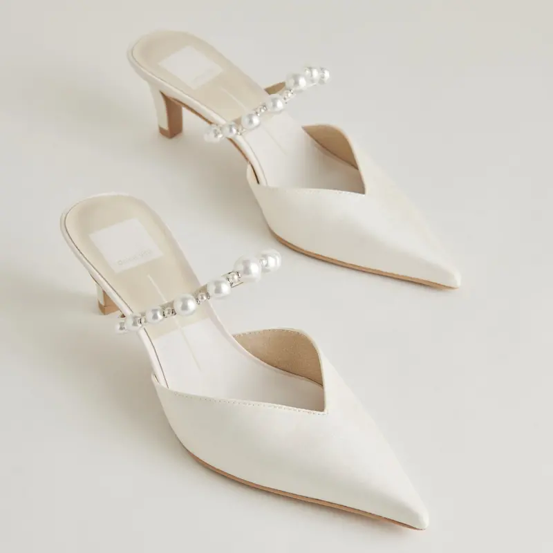 Kanika Pearl Mid Heels Vanilla Pearls - Re:Vita 1