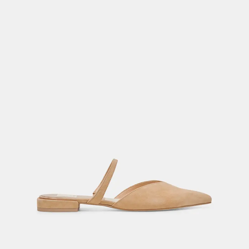 Kanika Wide Flats Tan Suede - Re:Vita 1