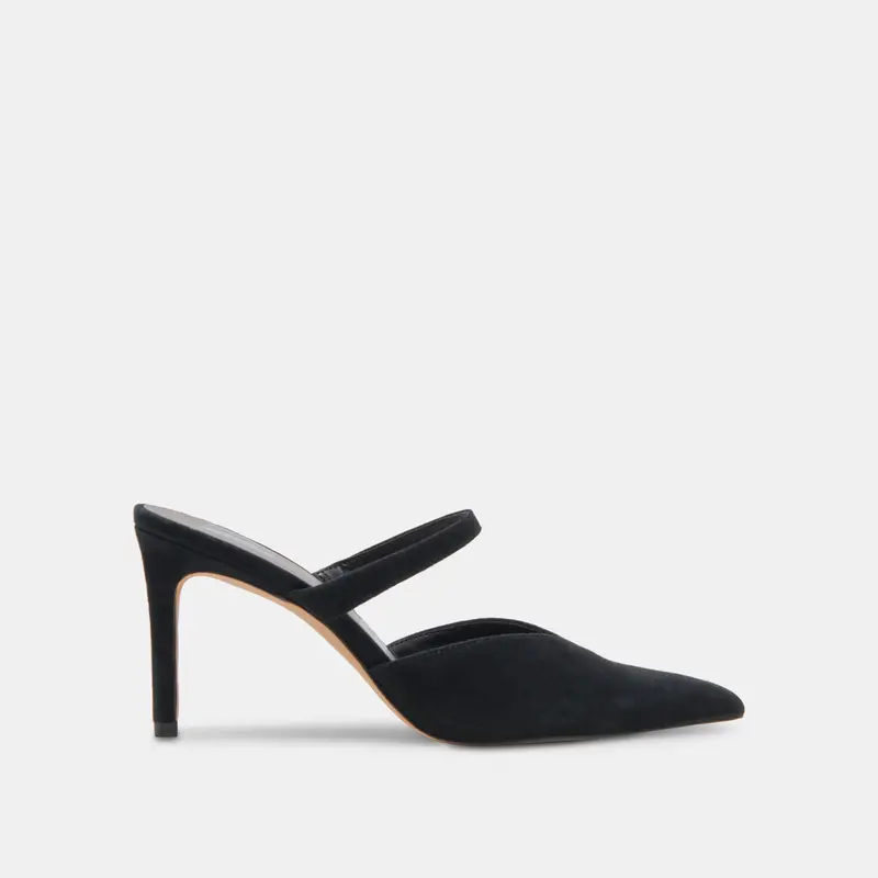Kanika Wide Heels Onyx Suede 1