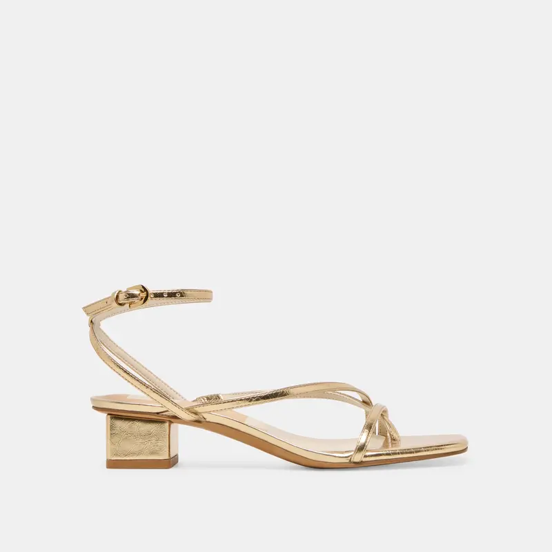 Karlos Sandals Gold Metallic Stella 1