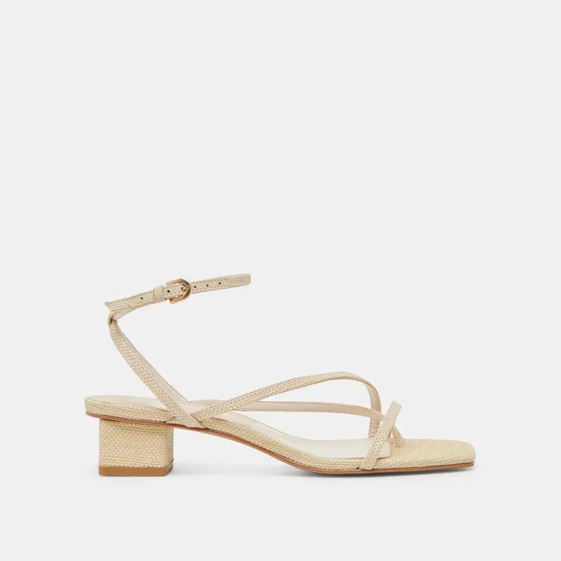 Karlos Wide Sandals Natural Woven Raffia 1