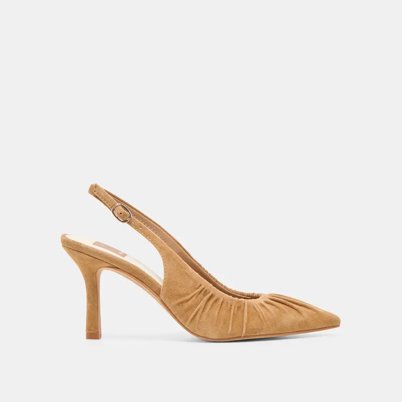 Keira Heels Lt Brown Suede 1