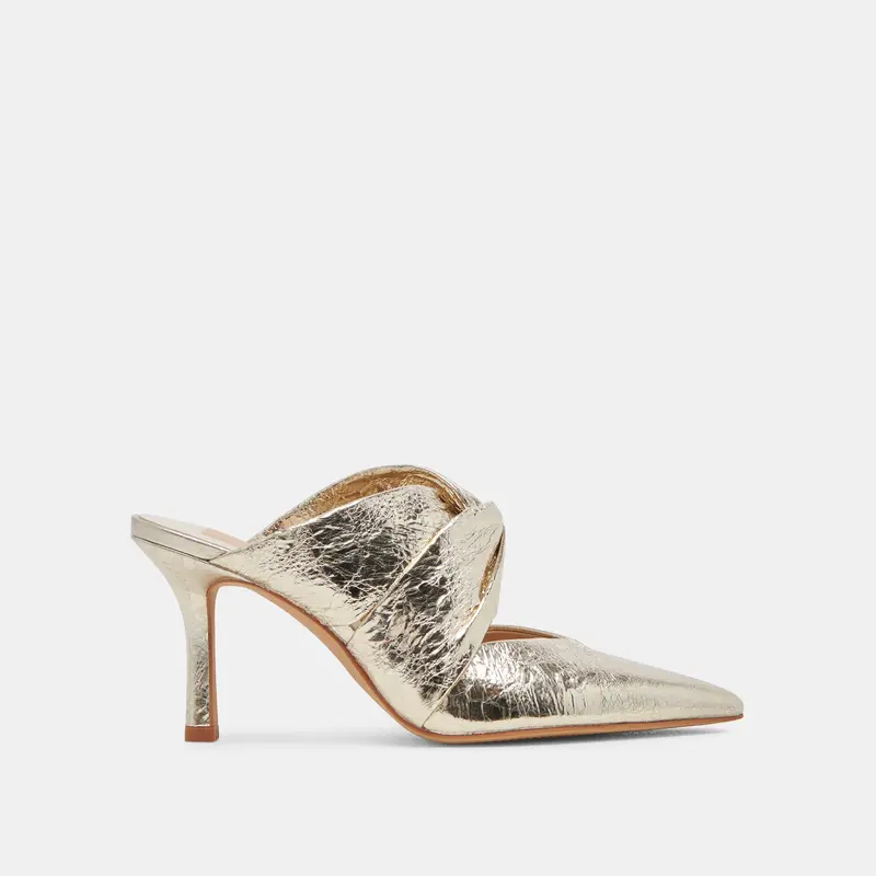 Kelsy Heels Platinum Distressed Leather - Re:Vita 1