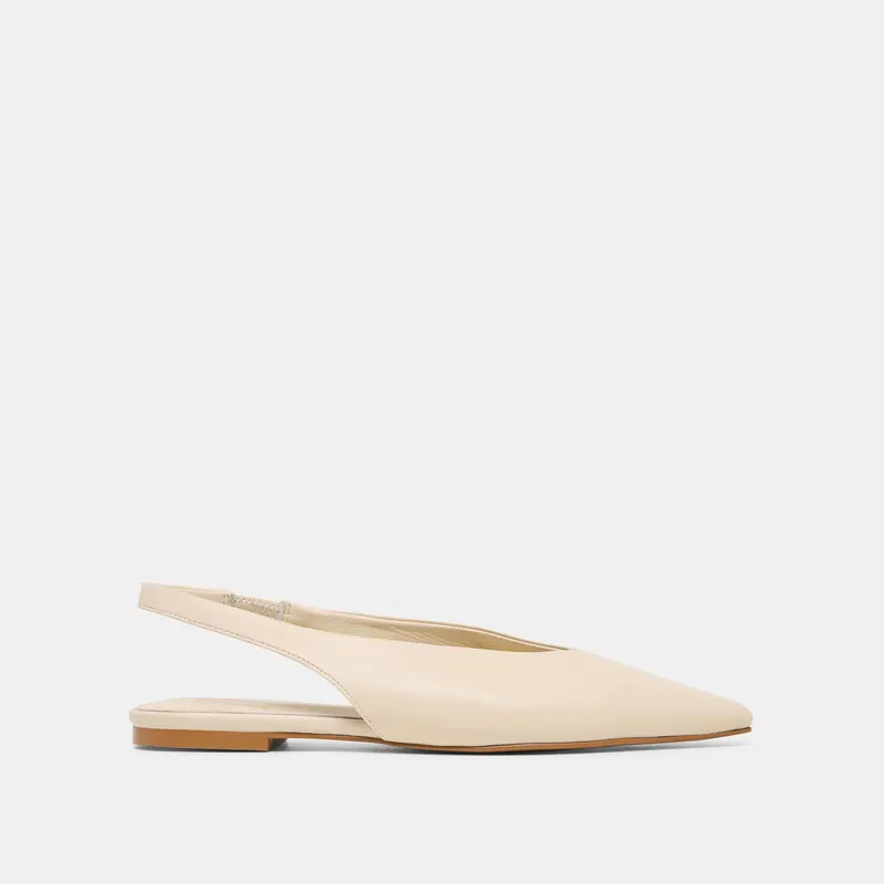 Kendle Flats White Leather 1