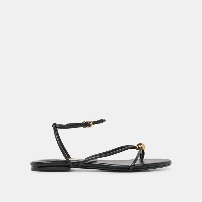 Kenley Sandals Black Leather 1