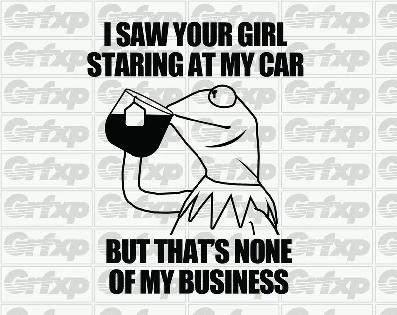 Kermit Staring Meme Sticker 1