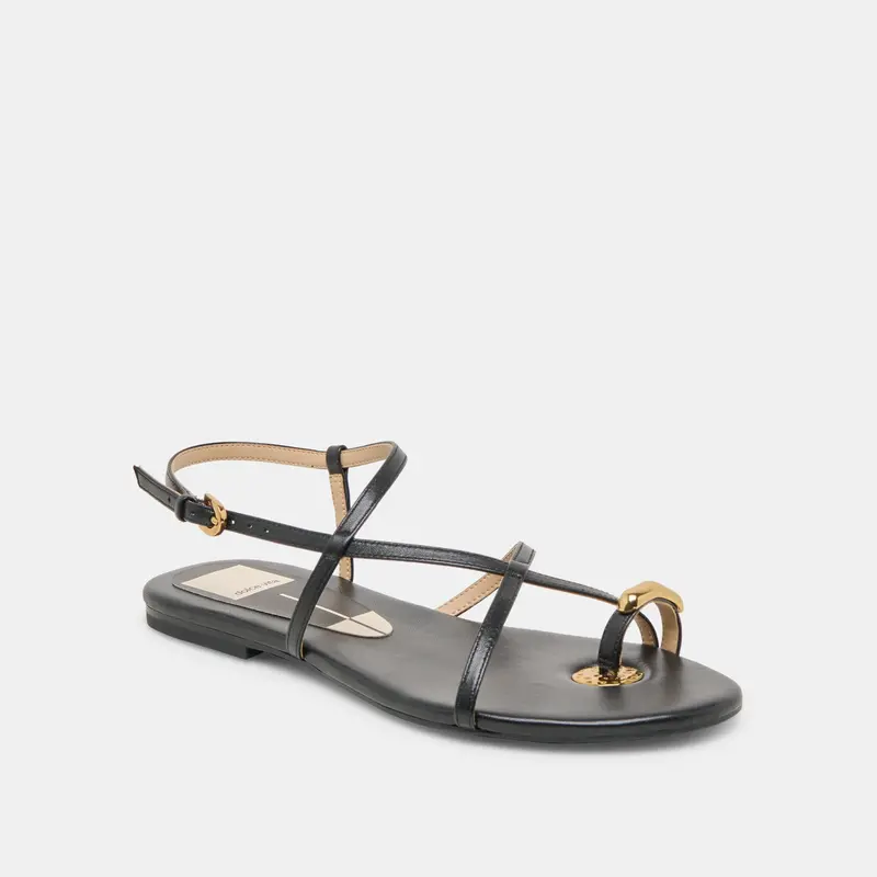 Kesha Sandals Black Leather 2