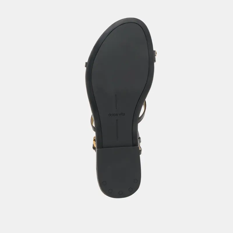 Kesha Sandals Black Leather 9