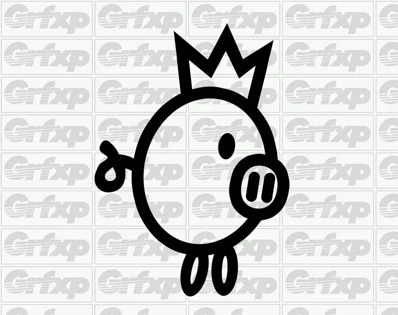 King Piggy Sticker 1