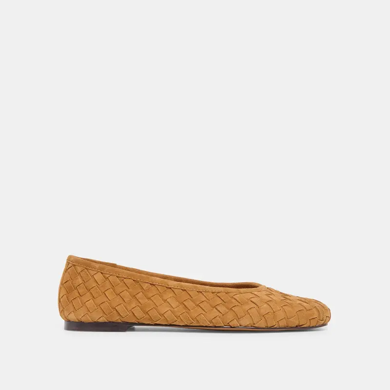 Koy Ballet Flats Tan Suede 1