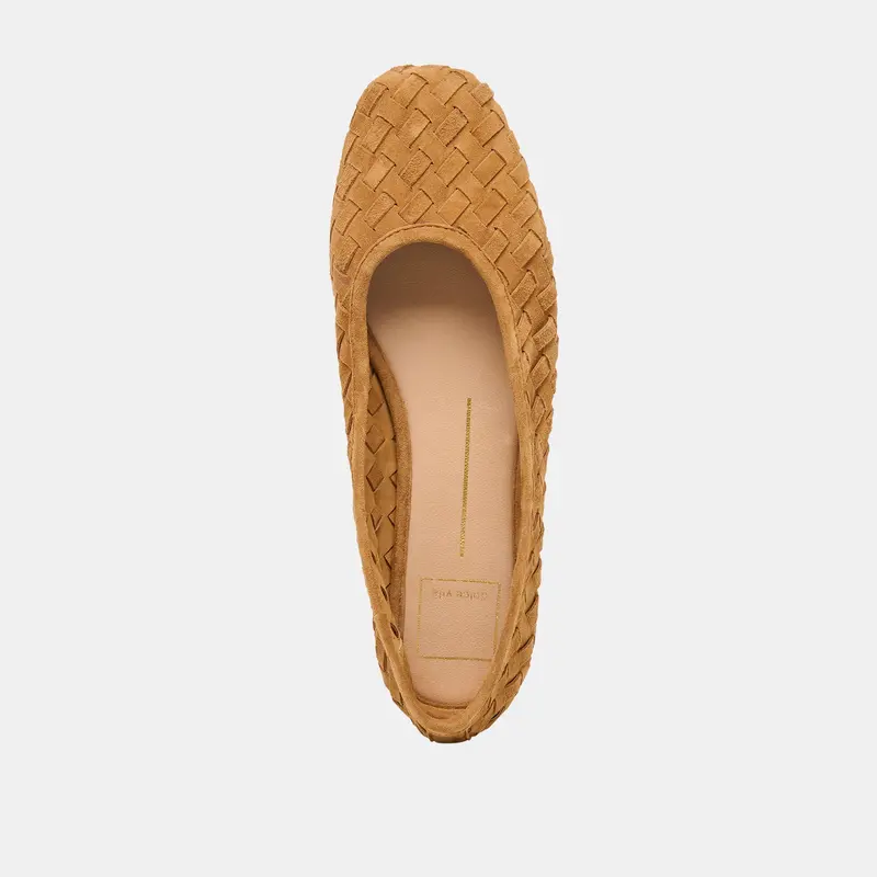 Koy Ballet Flats Tan Suede 10