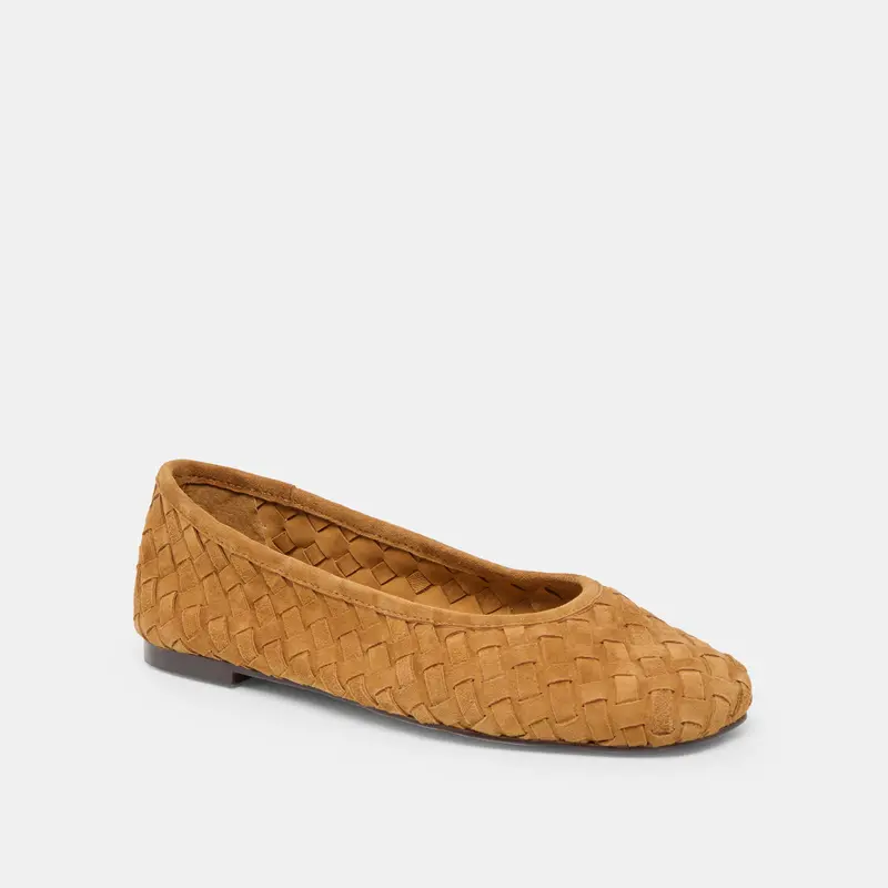 Koy Ballet Flats Tan Suede 3