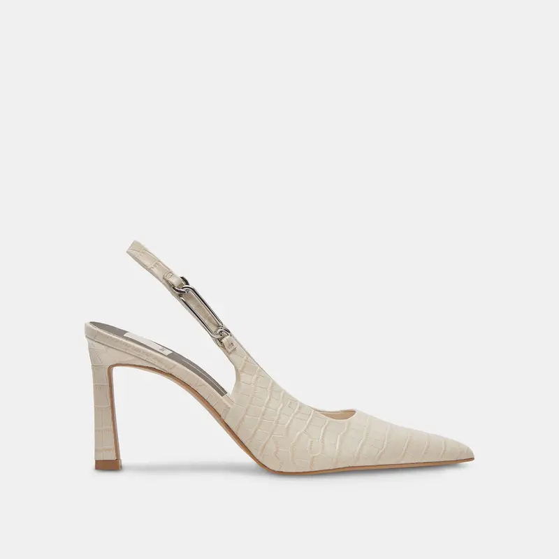 Krista Heels Sand Embossed Leather - Re:Vita 1