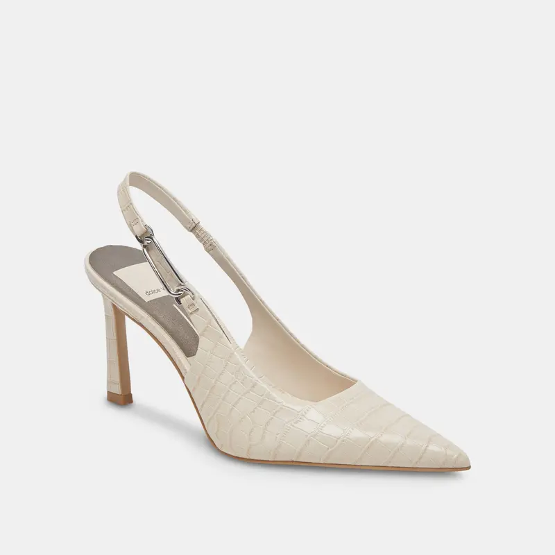 Krista Heels Sand Embossed Leather - Re:Vita 2