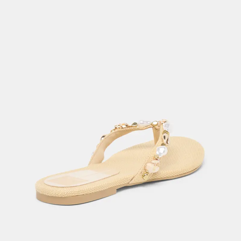Kysha Sandals Lt Natural Raffia 5