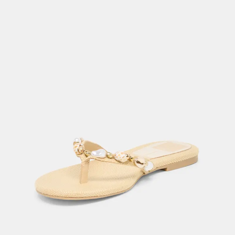 Kysha Sandals Lt Natural Raffia 6