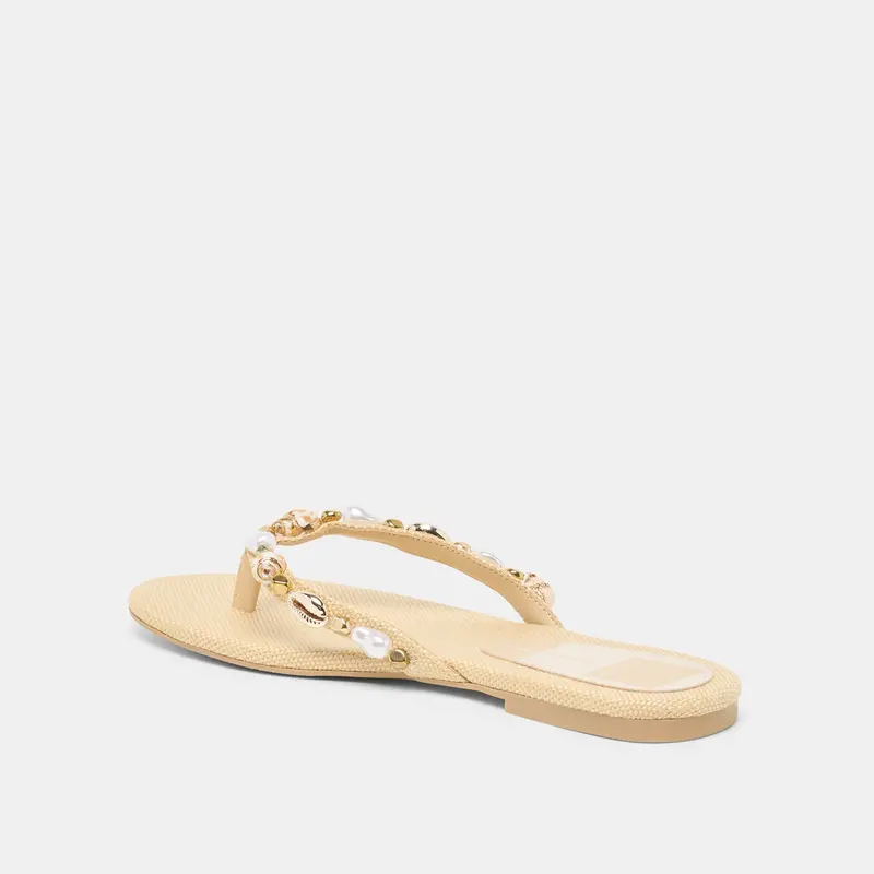 Kysha Sandals Lt Natural Raffia 7