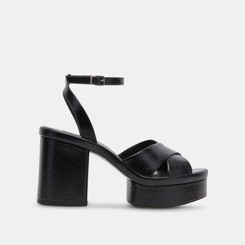 Laisha Heels Midnight Crinkle Patent - Re:Vita 1