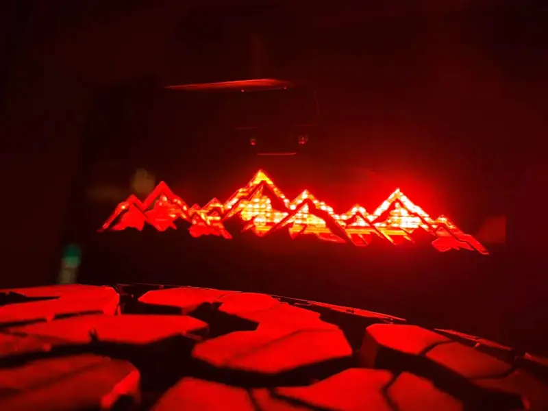 Laser Series Acrylic Third Brake Light Overlay For 2018+ Wrangler Jl 1