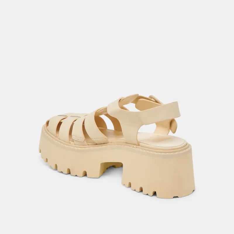 Lasly Tonal Sandals Light Yellow Leather 7