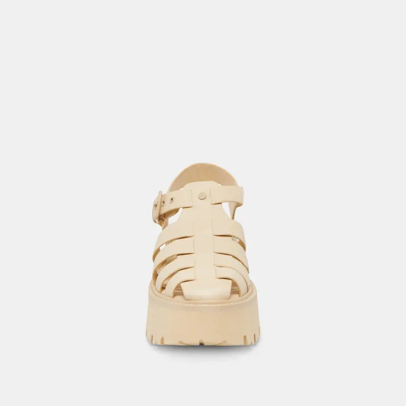 Lasly Tonal Sandals Light Yellow Leather 8