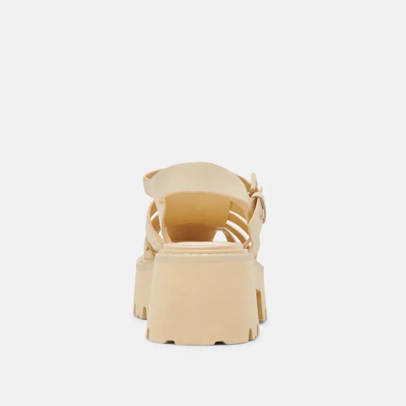 Lasly Tonal Sandals Light Yellow Leather 9