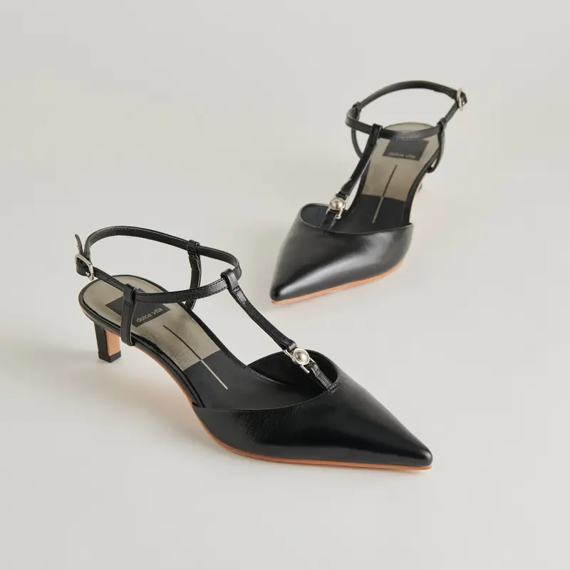 Lavon Heels Black Leather - Re:Vita 1