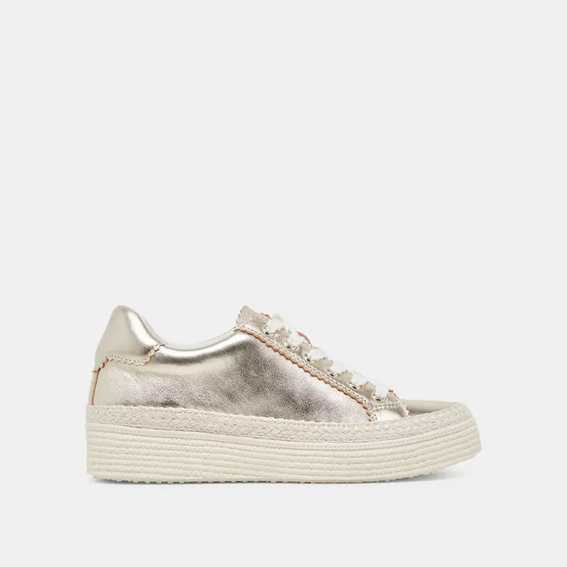 Lennix Sneakers Light Gold Metallic Leather - Re:Vita 1