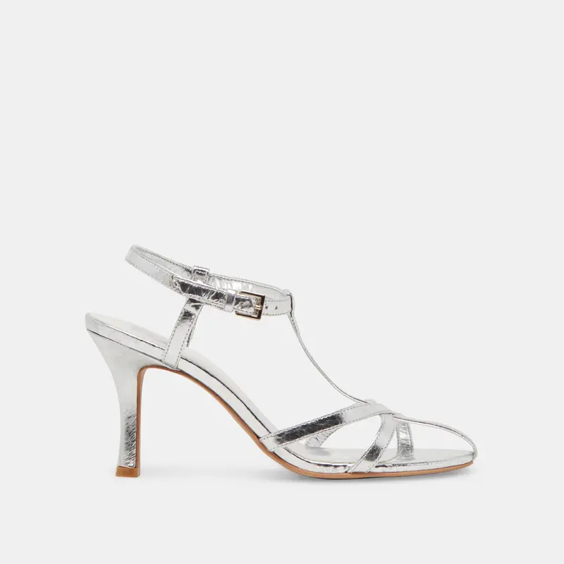 Liane Heels Silver Distressed Leather - Re:Vita 1