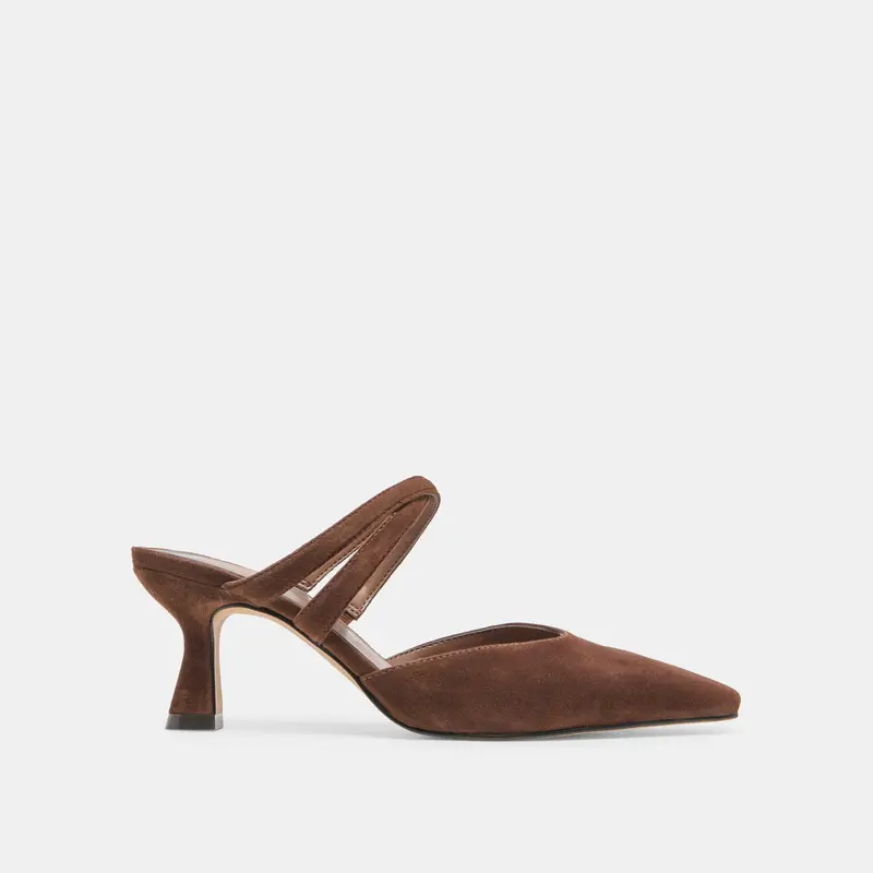 Linore Heels Dk Brown Suede 1