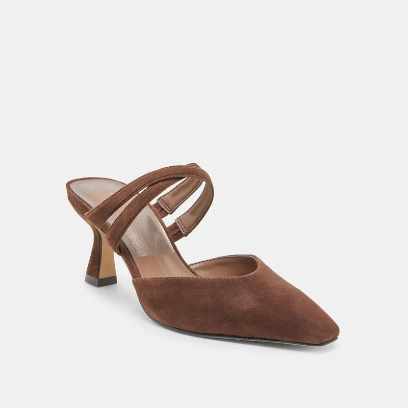 Linore Heels Dk Brown Suede 2