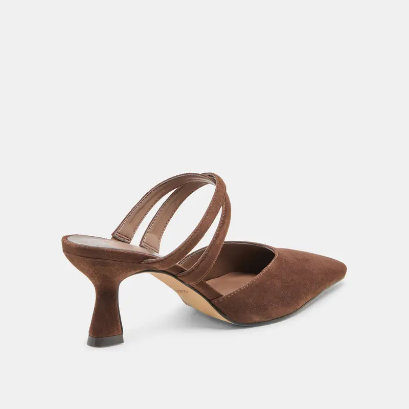 Linore Heels Dk Brown Suede 3