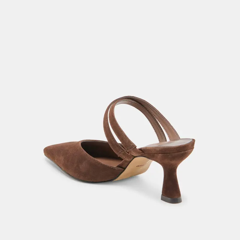 Linore Heels Dk Brown Suede 5